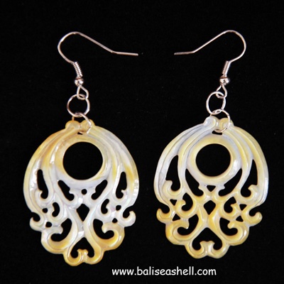earring art sircle crafts pearl shell