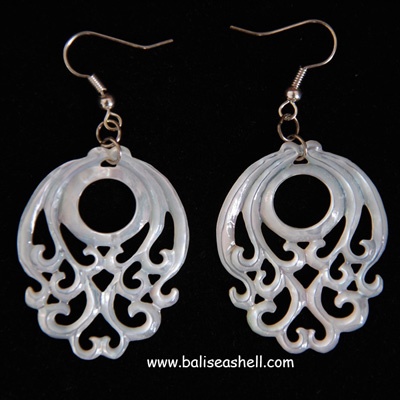 earring art sircle crafts pearl shell