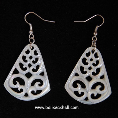 earring art sircle crafts pearl shell