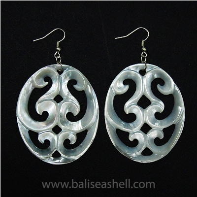earring carving jewelry art pearl shell