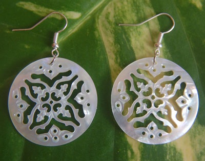 mother of pearl white engraved