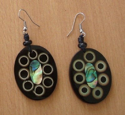 paua shell earring