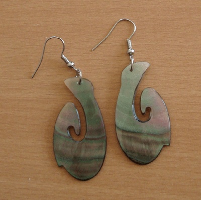 black mop earring