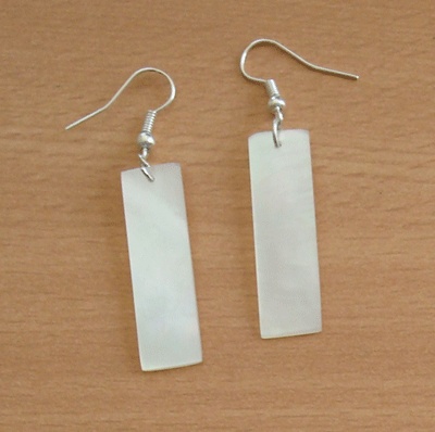 white mop earring