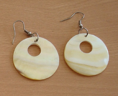 mop shell earring yellow