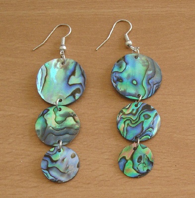 paua shell earring