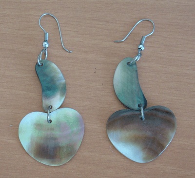 black mop shell earring