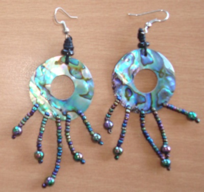 shell paua earring mosaic