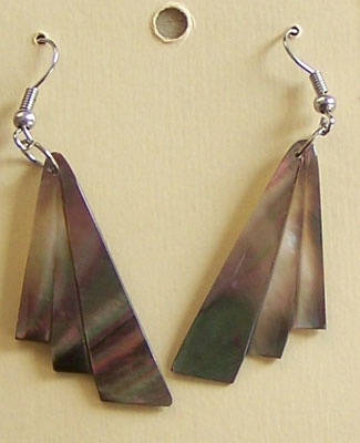 black mop shell earring