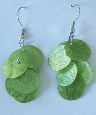 capiz shell earring