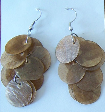 capiz shell earring