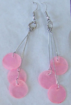 capiz shell earring