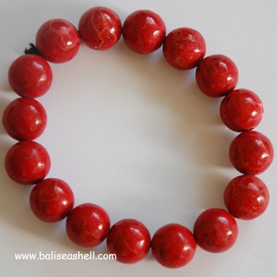 red coral bead brecelet