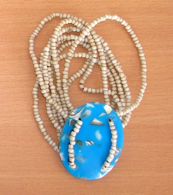 shell mosaic with recein brecelet