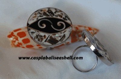 Ring from seashell art