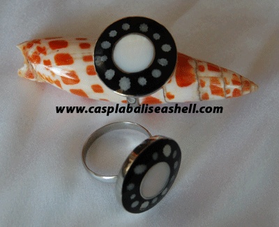 seashell RING with stainless