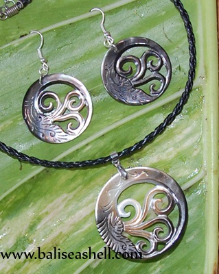 necklace with earing set art jewelry