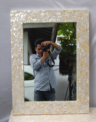 mirror frame from sea shell