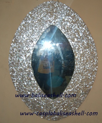 white mother of pearl mirror frame