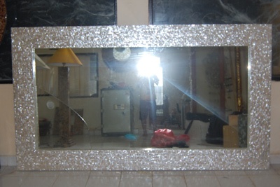 shell frame mirror big size