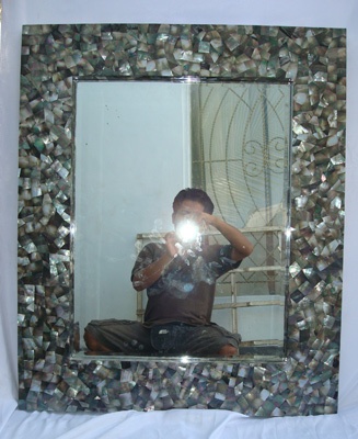 mirror frame from black tahitian