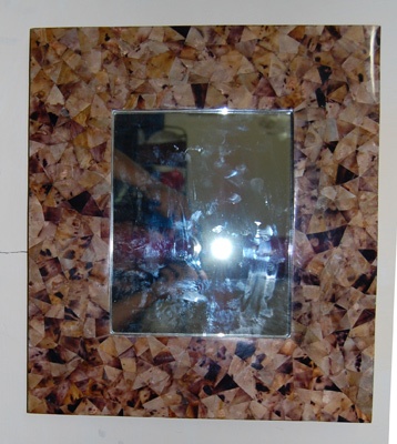 mirror frame seashell art bali