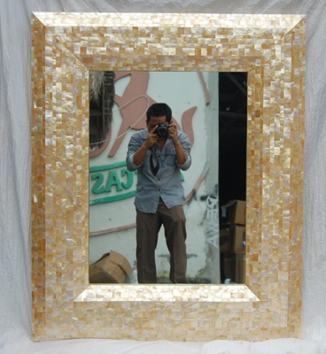 mirror frame from mother of pearl