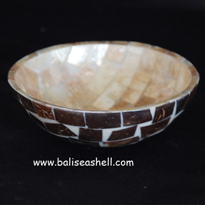 coco crafts with shell bowl gold color