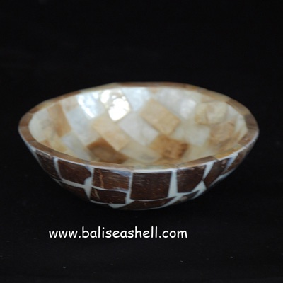 shell with coco bowl art small mix color