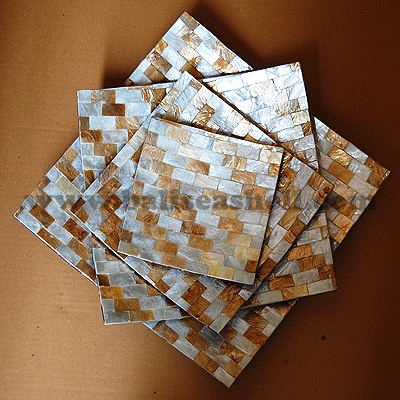 set plate mosaic from capis shell