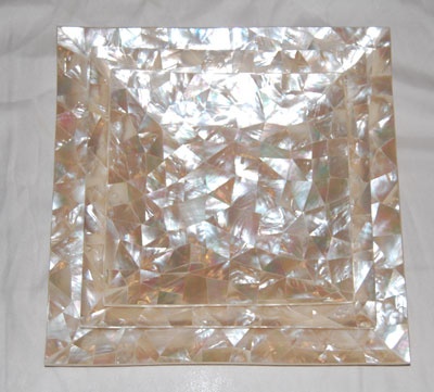 mother of pearl plate set