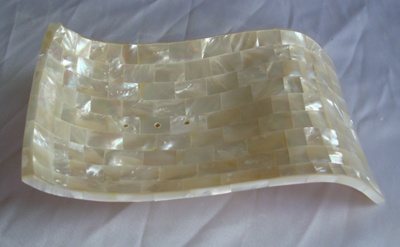 mother of pearl soap disc art