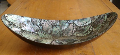 bowl boat fishing art mosaic