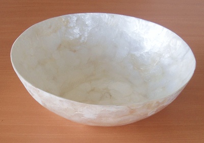 capiz shell bowl mosaic