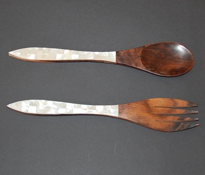 spoon and fork art crafts inlay shell