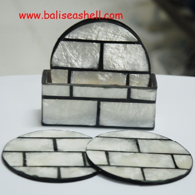 seashell coaster capis white colour