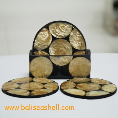 glassware made from capis shell