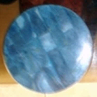 shell mosaic glassware