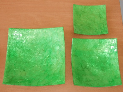 green placemate mosaic capiz