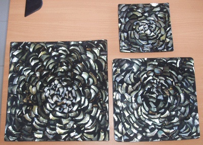 black mop mosaic plate