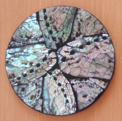 mosaic abalone glassware