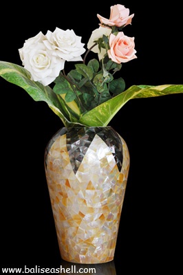 white silver lip mop vases art