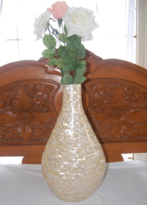 shell vases art indonesia