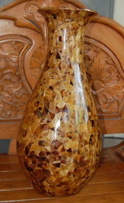 black pen yellow shell mosaic