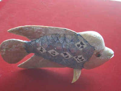 Lhan fish from seashell crafts