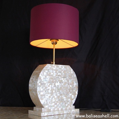 white mop shell lamp pearl