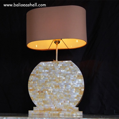 white mop shell lamp pearl
