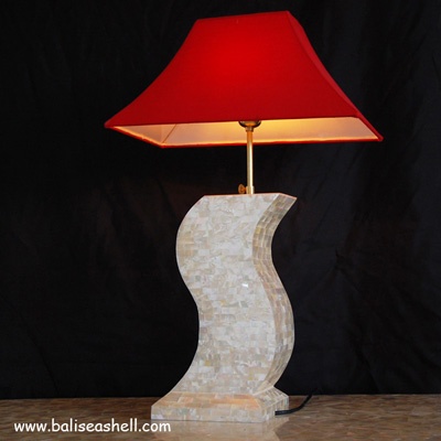 white mop shell lamp pearl