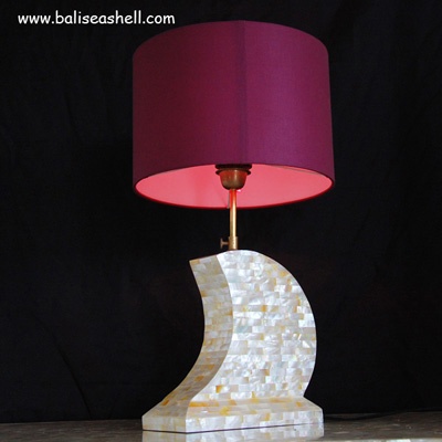 white mop shell lamp pearl