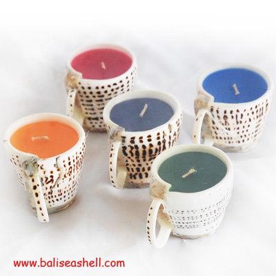 seashell candle light dinner art